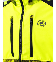 BITRABI Giacca SOFTSHELL DA CACCIA TIGER GIALLO FLUO