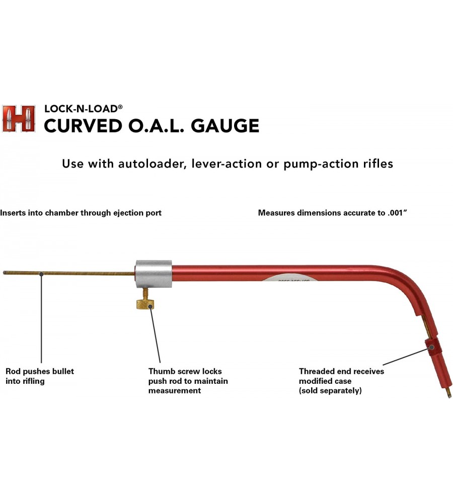 Hornady lock n load overall case length gauge curved horn