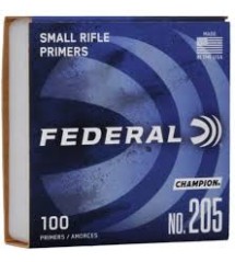 FEDERAL INNESCHI SMALL RIFLE PRIMERS N° 205 CONF. DA 100